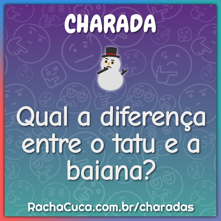 Qual a diferença entre o tatu e a baiana?